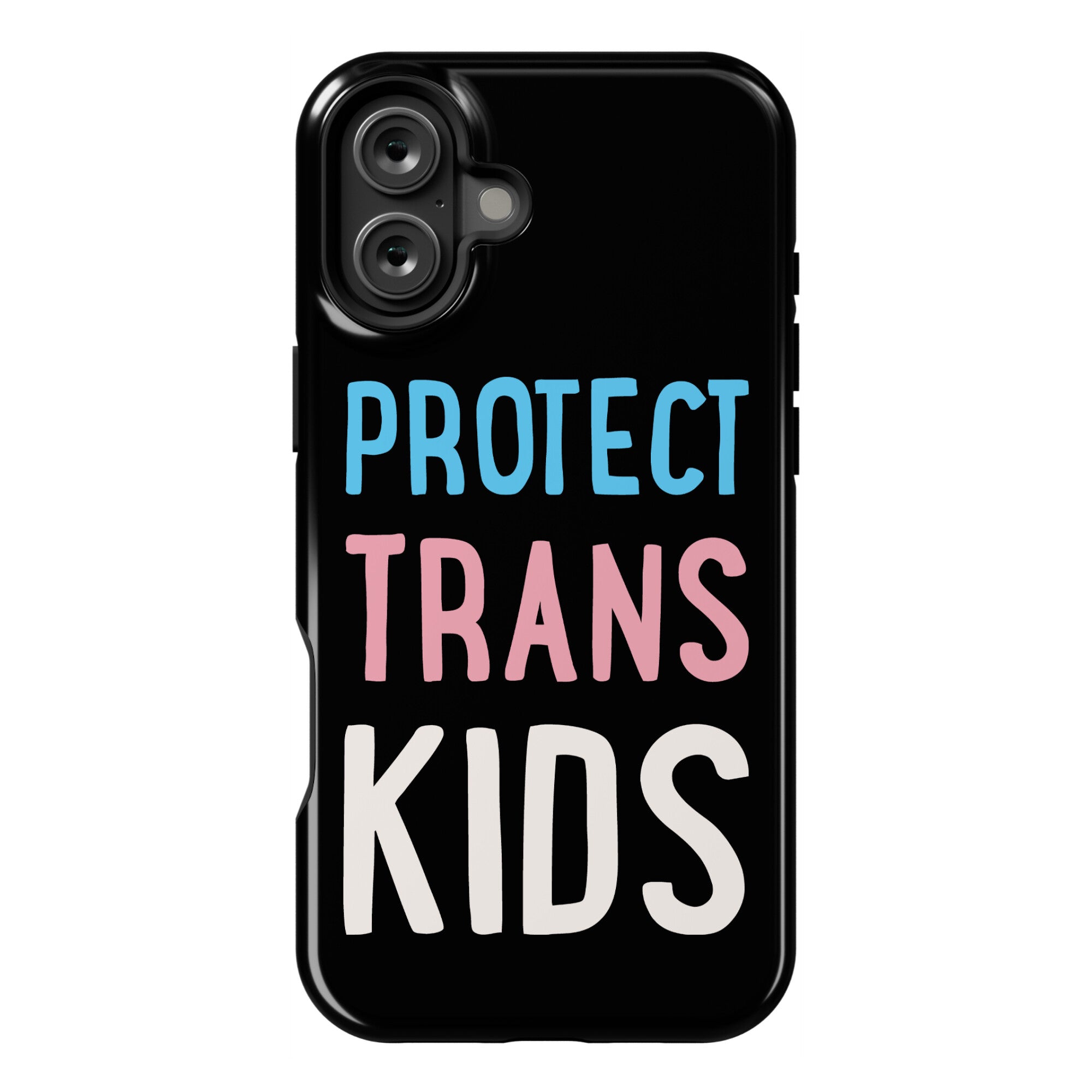 Protect Trans Kids White Print Phone Case